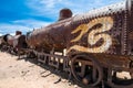 Old rusted locomotive