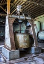 Old Rusted Machine in Abandoned Cannery in Monterey California