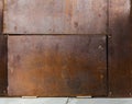 Old rusted metal sheet. Rusty surface caused by oxidation iron. Royalty Free Stock Photo