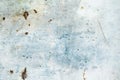 Old rusted metallic wall with blue peeling paint Royalty Free Stock Photo