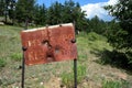 Old and Rusted No Trespassing Keep Out Sign Royalty Free Stock Photo