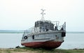 Old rusted ship.