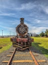 Old rusted steam locomotive in Encarnacion. In Paraguay there is no more rail traffic today.