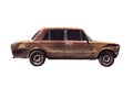 Old rusted torched car Royalty Free Stock Photo