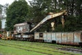 Old rusted train crane abandoned Royalty Free Stock Photo