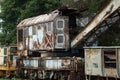 Old rusted train crane abandoned Royalty Free Stock Photo