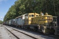 Old rusted train with locomotive Royalty Free Stock Photo