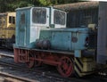 Old rusted train locomotive at trainstation hombourg Royalty Free Stock Photo