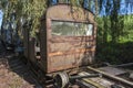 Old rusted train at trainstation hombourg Royalty Free Stock Photo