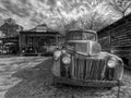 Abandoned, rusted truck, outside of a ghost town. Murrayville, GA.