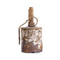 Old rusted World War II hand grenade rg-42. Isolated closeup