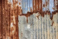 Old rusted zinc wall background texture