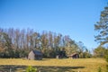 Old rustic abandoned house on a farm in rural Georgia during the Fall Royalty Free Stock Photo