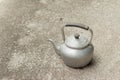 Old rustic aluminum kettle Royalty Free Stock Photo