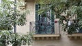 Rustic building in barcelona ornate balconies