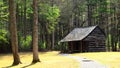 Old rustic cabin in the woods of the Smoky Mountains Royalty Free Stock Photo