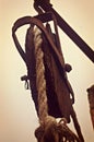 Old crank in a water well Royalty Free Stock Photo