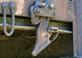 Old rustic dirty metal latch