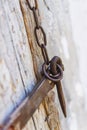 Old rustic door latch Royalty Free Stock Photo
