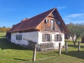 Old rustic farmhouse on sunny autumn day Royalty Free Stock Photo