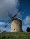 Old rustic historic windmill on a hill Mont Dol moulin Dol de Bretagne Saint Malo Ille et Vilaine Brittany France