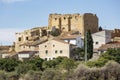 Old rustic houses and ruins of an ancient church in Plou Royalty Free Stock Photo