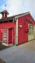Old-fashioned fire station in a red shed Royalty Free Stock Photo