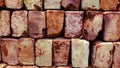 Old and rustic red brick wall background. brick texture and pattern background image. Royalty Free Stock Photo