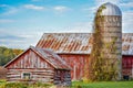 Red Wooden Barn, Southern Door County Royalty Free Stock Photo
