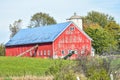 Red Wooden Barn, Southern Door County Royalty Free Stock Photo