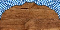 Old rustic retro wood wooden texture with bavarian flag dark brown vintage weathered Oktoberfest background Royalty Free Stock Photo