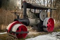 Old rustic steamroller Royalty Free Stock Photo