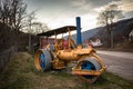 Old rustic steamroller Royalty Free Stock Photo