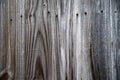 Old rustic weathered wood grain gray fence textured background Royalty Free Stock Photo