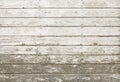 Old rustic white plank barn wall