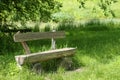 Old rustic wooden bench