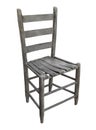 Old rustic wooden chair isolated.