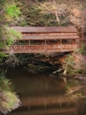 Old Rustic Wooden Covered Bridge