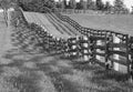 Old rustic wooden fence in the country Royalty Free Stock Photo