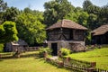 Old rustic wooden house in village Moravski Konaci