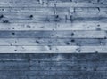 Rustic wooden plank wall or floor with blue colored boards made of distressed timber Royalty Free Stock Photo