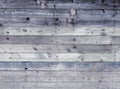 Old rustic wooden plank wall or floor with pale blue colored boards made of distressed timber Royalty Free Stock Photo