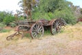 Old and rusting Australian pioneers horse drawn wagon Royalty Free Stock Photo