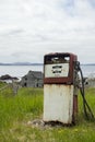 Old rusting gas pump