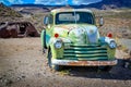 Old rusty and abandoned car in the Arizona desert USA Royalty Free Stock Photo