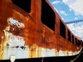 Old rusty abandoned  out of use train   in  station Royalty Free Stock Photo