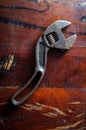 Old Rusty Adjustable Wrench Royalty Free Stock Photo