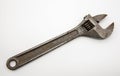 Old rusty Adjustable Wrench on white background Royalty Free Stock Photo