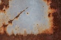 Old rusty aged white grunge metal surface texture background
