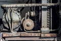 Old rusty air compressor Royalty Free Stock Photo